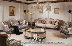 Desain Set Sofa Tamu Mewah Sultan's Oasis Luxe Carved RB-171