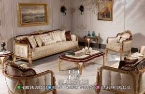 Set Sofa Tamu Mewah Royal Gold Essence Classic RB-177