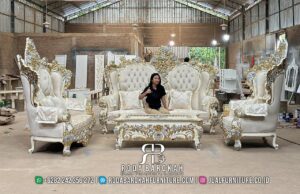 Sofa Tamu Mewah Desain Ukir Seribu Bunga RB-225