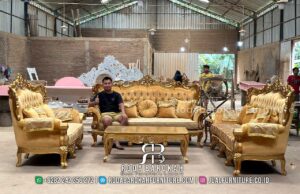 Desain Sofa Tamu Mewah Perfect Gold Istimewa Jepara RB-237
