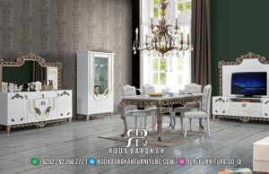 Jual Meja Makan Mewah Terbaru Gold Carving RB-252