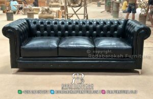 Jual Sofa Tamu Mewah Chester Kaki Stainless RB-234