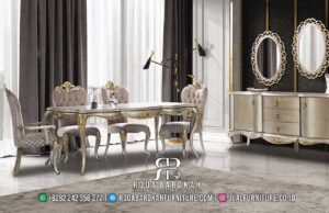 Meja Makan Mewah Terbaru Klasik Ukir Jepara RB-251