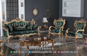 Sofa Tamu Mewah Klasik Verde Gold RB-242