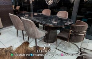 Model Meja Makan Kaki Stainless Mewah Modern RB-559