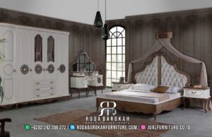 Model Set Tempat Tidur Jati Elena Mewah Modern RB-554