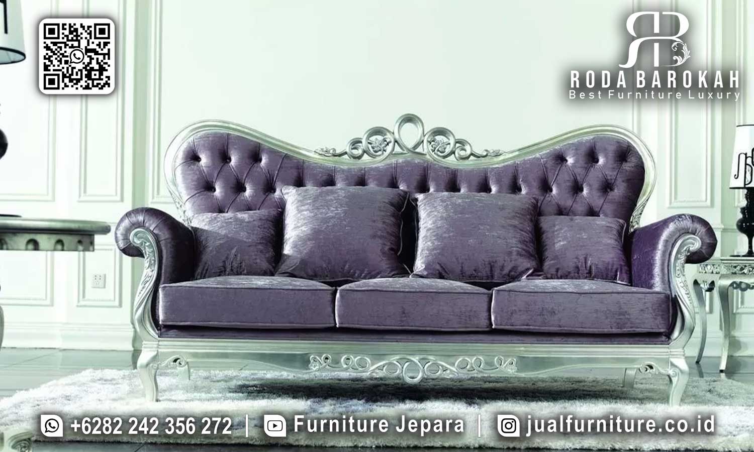 Jual Cepat Sofa Mewah Ukir Jepara Desain Modern RB-679
