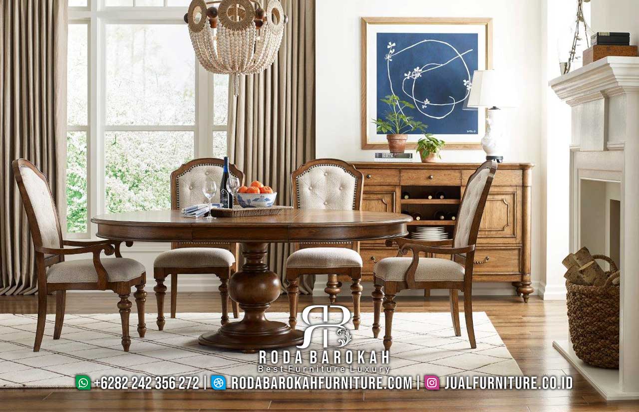 Toko Resmi Meja Makan Jati Natural Paling Laku RB-702