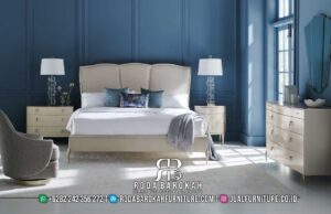 Big Sale Tempat Tidur Ukir Mewah dengan material kayu jati dan finishing doff, hadir elegan dengan sandaran kepala tinggi, sempurna untuk nuansa minimalis modern.