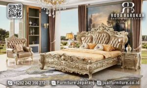 Promo Mingguan Tempat Tidur Mewah Luxury dengan rangka Kayu Jati dan kain bludru, hadirkan kemewahan klasik untuk ruangan Anda.