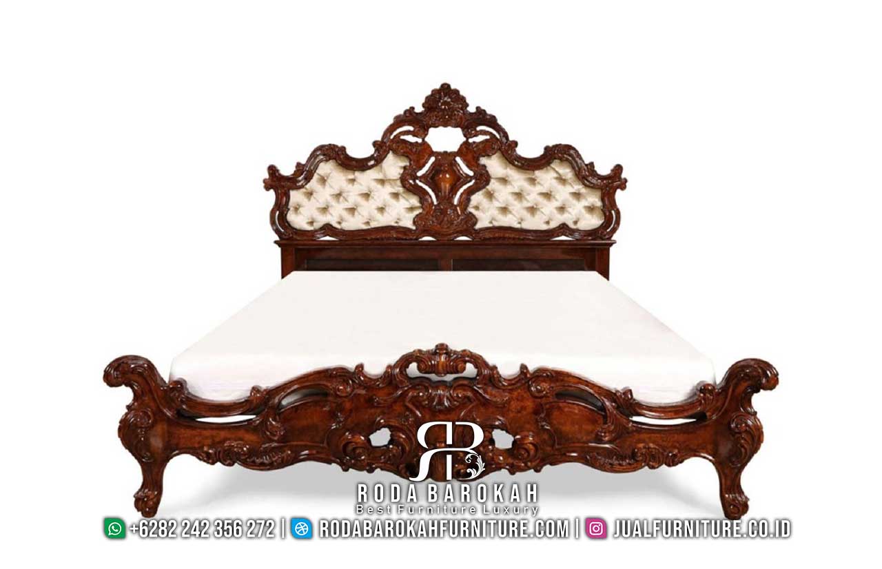 Lagi Viral Tempat Tidur Jati Jepara Warna Netral RB-759
