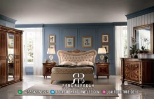 Penawaran Terakhir Tempat Tidur Jati Modern Garansi Resmi RB-941 dengan rangka kayu jati dan sandaran kepala tinggi yang elegan, sempurna untuk menambah kenyamanan tidur Anda.