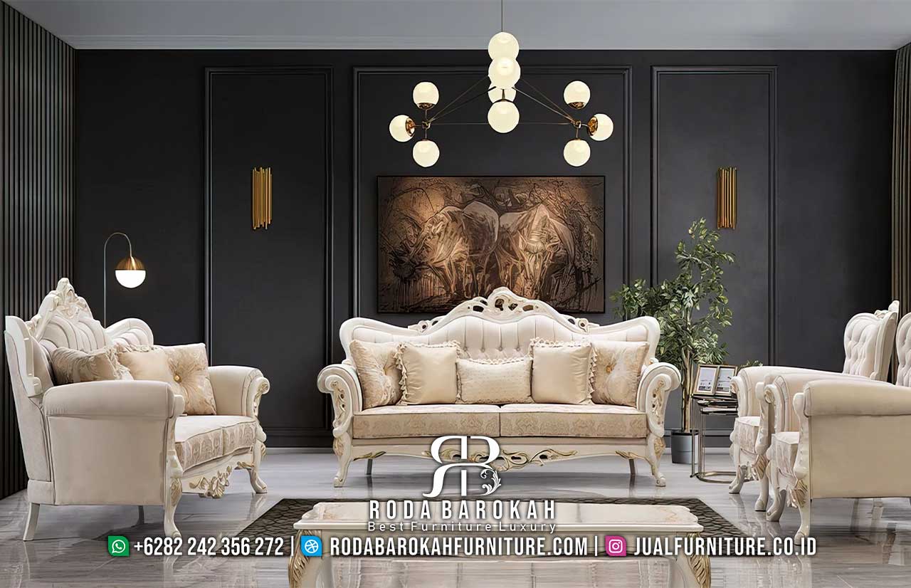 Primadona Sofa Tamu Elvora Mewah banyak dibeli RB-999, terbuat dari kayu jati dan busa high density foam, sempurna untuk menambah elegan ruang tamu An...