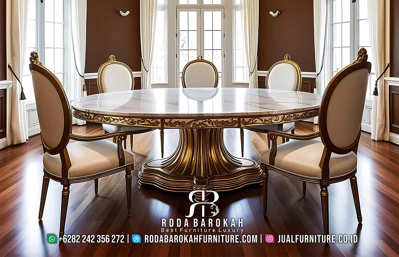 Desain Meja Makan Bundar Sevilla Produk Berkualitas RB1055