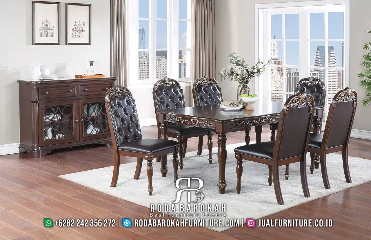 Jual Meja Makan Natural Jati Prestige Bahan Berkualitas RB1056