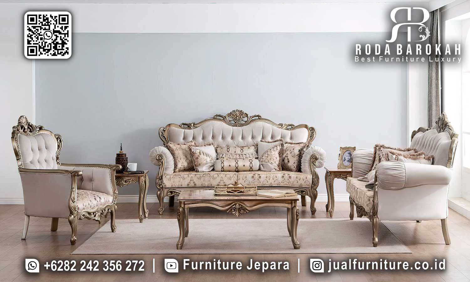 Model Sofa Klasik Minimalis Ruang Tamu Mewah RB1060