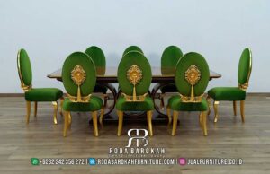 Jual Meja Makan Mewah Ukiran Gold Jepara RB1072