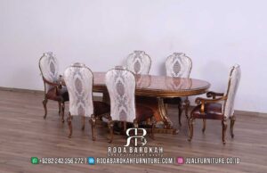 Rekomendasi Meja Makan Mewah Rumah Sultan Elegan RB1070