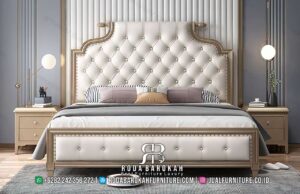 Tempat Tidur Mewah Klasik Modern Warna Champagne RB1080