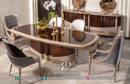 Beli Set Meja Makan Anastasia Mewah Opulent Gold RB-569