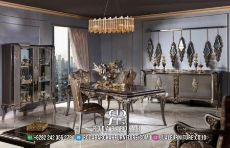 Desain Meja Makan Mewah Venezia Renaissance Terbaru RB-195
