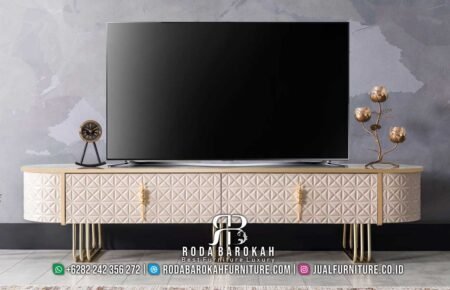 Desain Mewah Meja Bufet Tv Stainless Liora RB-389