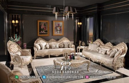 Diskon Khusus untuk Set Sofa Tamu Mewah Klasik Desain Megah RB-377