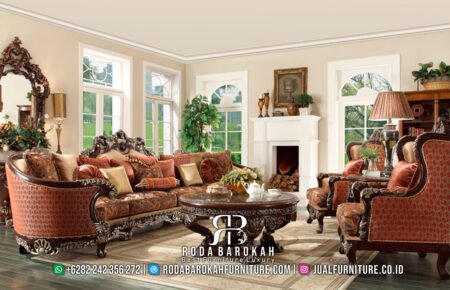 Elegan Style Sofa Tamu Mewah Jati Desain Cantik RB-65