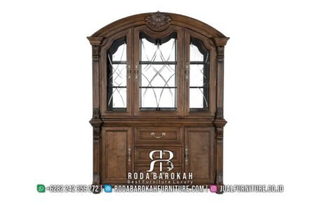 French Style Lemari Hias Jati Minimalis Modern RB-534