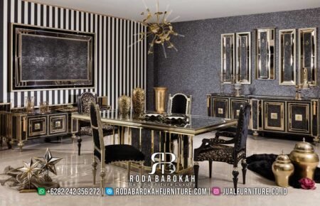Furniture Jepara Meja Makan Antique Minimalis Kaki Besi RB-474