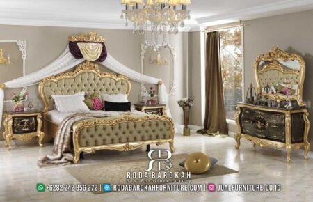 Golden Set Tempat Tidur Mewah Eliana Asli Jepara RB-526