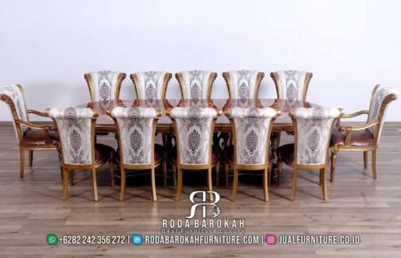 Inspirasi Meja Makan Mewah Klasik Ukuran Besar RB1071