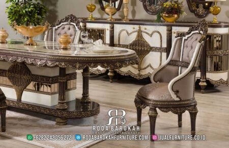 Jual Kursi Makan Mewah Ukir Khas Jepara RB-594