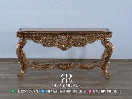 Jual Meja Konsol Mewah Hias Ukiran Klasik Gold RB-126