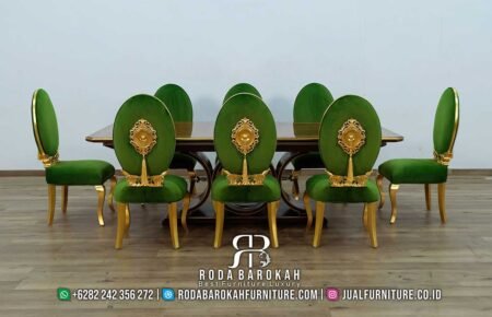 Jual Meja Makan Mewah Ukiran Gold Jepara RB1072