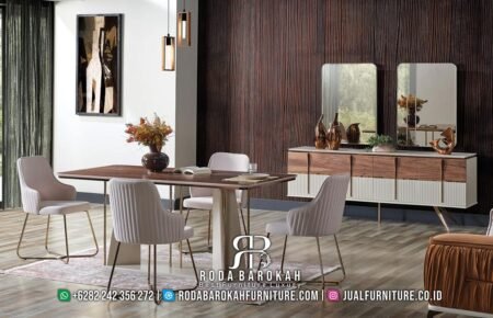 Jual Meja Makan Stainless Elisyan Gold Minimalis Modern RB-208