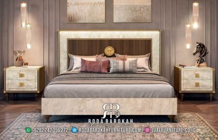Kamar Set Marmer Mewah Kombinasi Kayu Jati RB1067