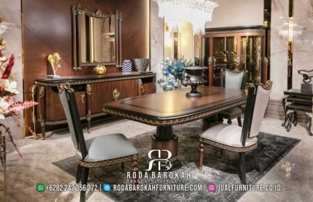 Lagi Promo! Meja Makan Jati Luxurious Mewah Elegan dengan Harga Terbaik RB-384