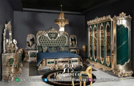 Mebel Set Tempat Tidur Interior Mewah Modern RB-567
