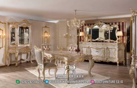 Meja Makan Luxorita Mewah Luxury Gold RB-498