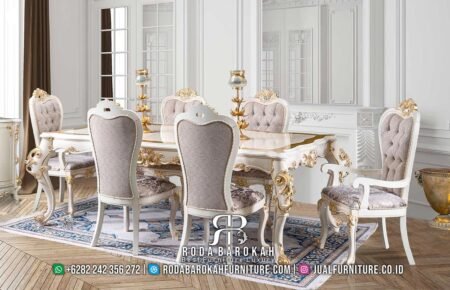 Meja Makan Mewah Ukir Simple Luxury Modern RB-207