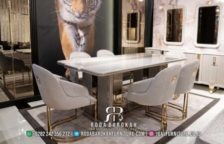Meja Makan Stainless Terbaru Minimalis Modern RB-249