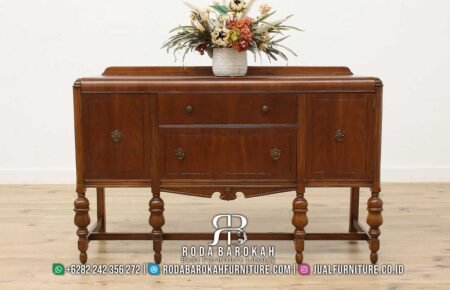 Meja Nakas Klasik Royal Brown Jati Mewah RB-538