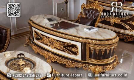Model Meja Kantor Mewah Klasik Eropa Terbaru RB1062