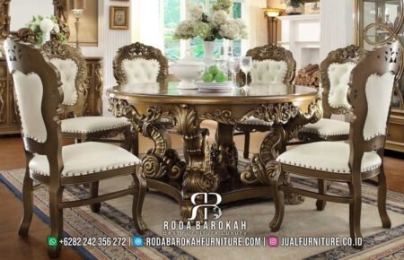 Model Meja Makan Mewah Royal Oak Circular RB-228