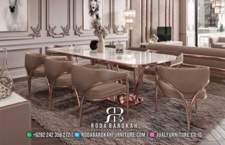 Model Meja Makan Stainless Unik Desain Minimalis RB-247