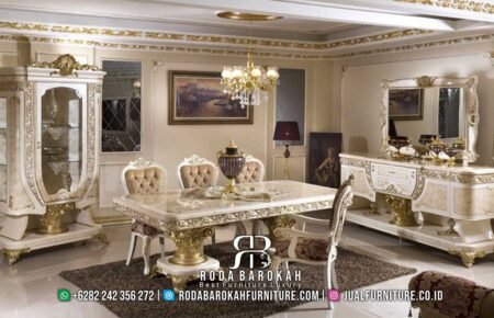 Model Meja Makan Terbaru Ukir Mewah Desain Klasik RB-274