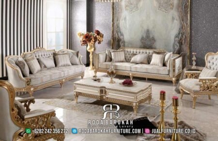 Model Set Sofa Ruang Tamu Regency Gold Majesty Classic RB-175