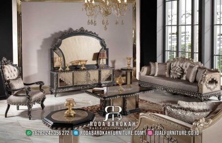 Model Sofa Tamu Mewah Palatino Ukir Variasi Bunga RB-495
