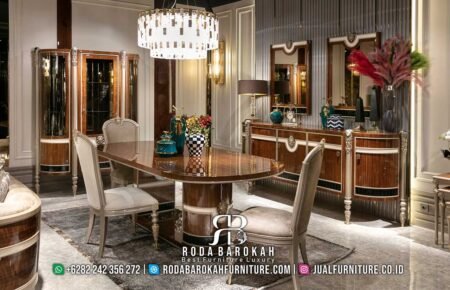 Model Terbaru Set Meja Makan Jati Modern Natural dengan Harga Spesial dan Desain Eksklusif RB-371